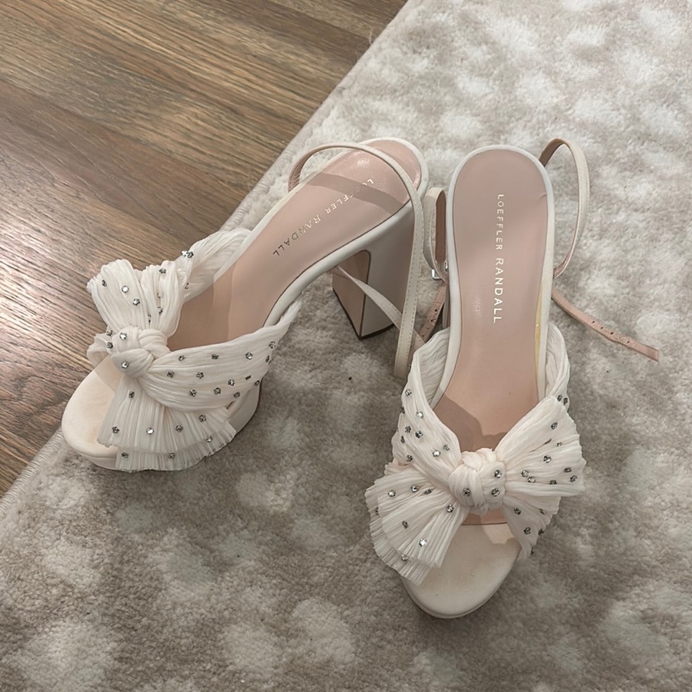 Loeffler Randall White Embellished Heels